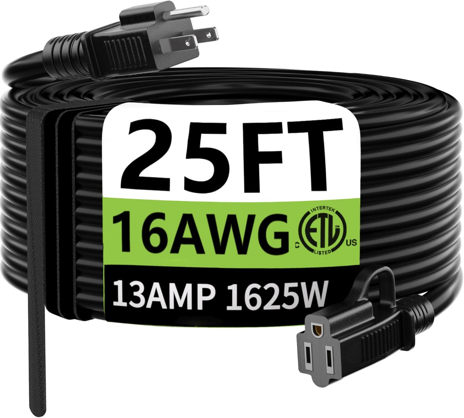 HUANCHAIN 室內戶外黑色延長線